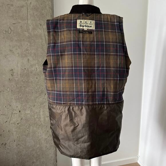 Barbour Westmorland Mens Wax Waistcoat - Olive Medium - Picture 7 of 9